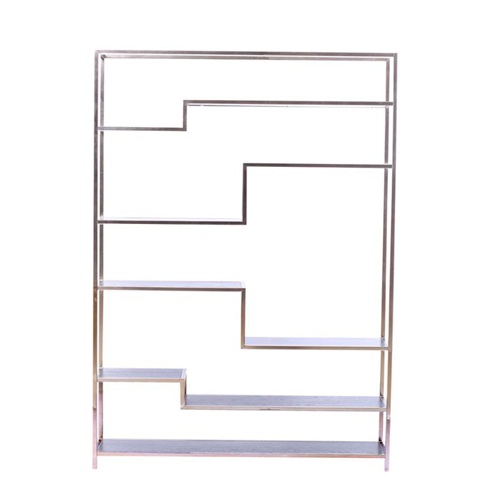 后现代简约不锈钢书架定制_不锈钢书架工厂直销