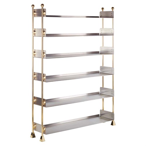 北欧后现代简约不锈钢书架_不锈钢书架工厂定制