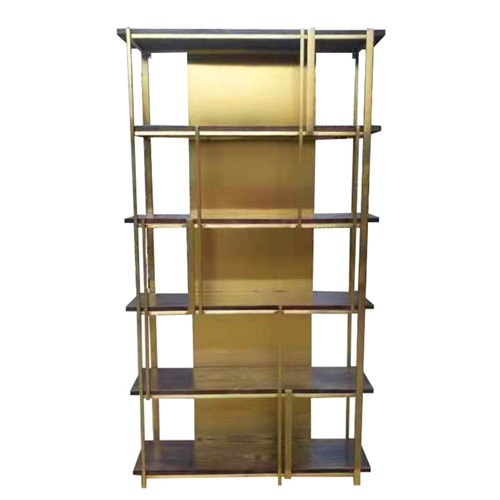 现代中式图书馆不锈钢书架_不锈钢书架设计定制