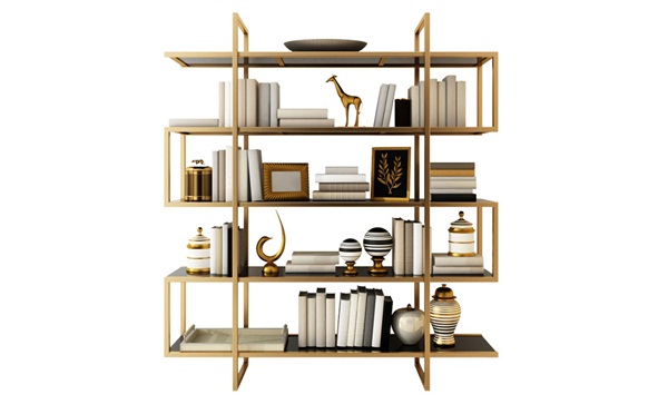 欧式创意个性不锈钢书架金属_不锈钢书架书柜厂家定制