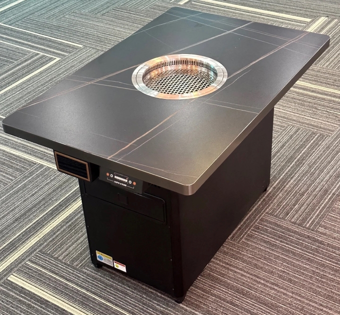 韩式自助烤肉店无烟净化岩板烤肉桌