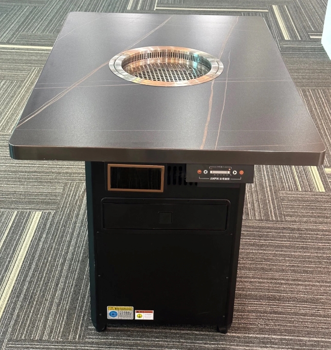 韩式自助烤肉店无烟净化岩板烤肉桌