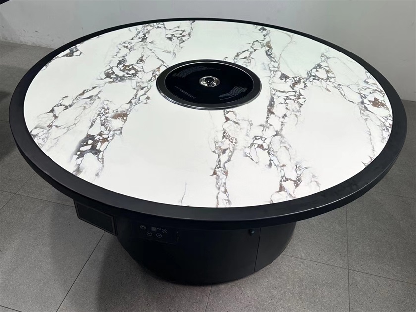 日式烤肉店圆形无烟自净化电烤烤肉桌