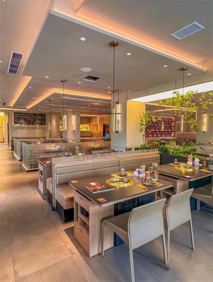 韩式烤肉店智能无烟净化烤肉桌