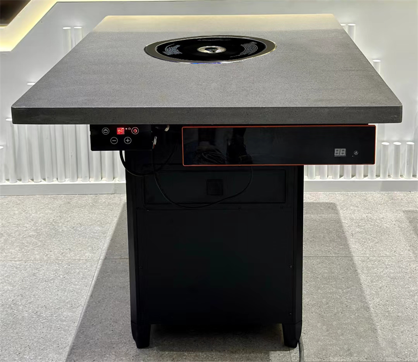 自助烤肉店大理石无烟自净化烤肉桌