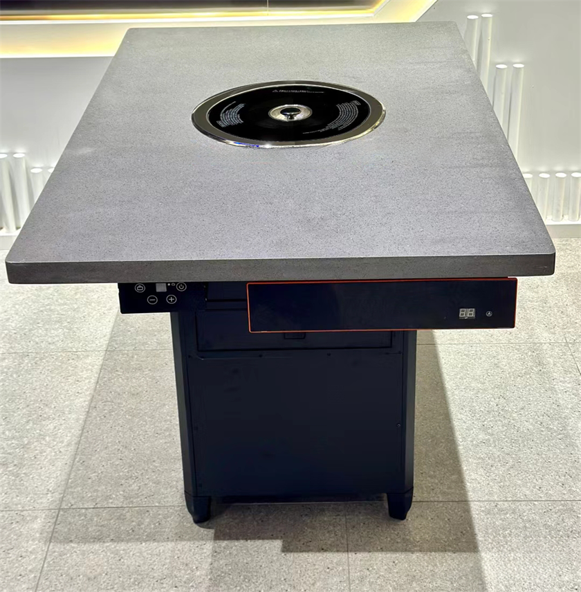 自助烤肉店大理石无烟自净化烤肉桌