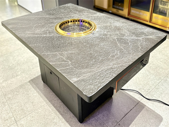 火烧石台面智能无烟净化烤肉桌