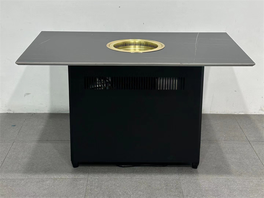 自助烤肉店下排烟炭火烤肉无烟净化烤肉桌