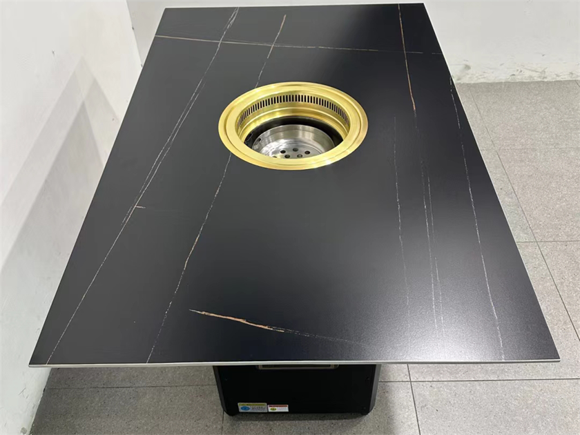 自助烤肉店下排烟炭火烤肉无烟净化烤肉桌