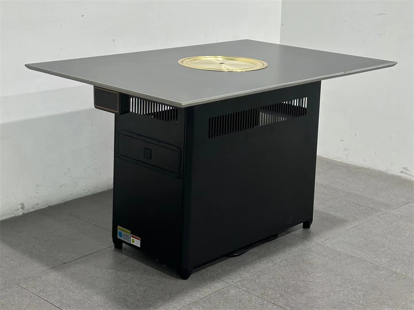 自助烤肉店下排烟炭火烤肉无烟净化烤肉桌