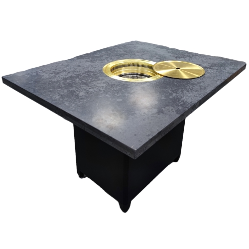 日式烤肉店大理石下排烟炭火烤肉桌