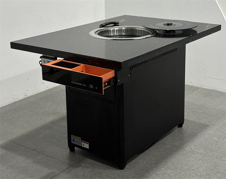 自助烤肉店大理石无烟净化烤肉桌