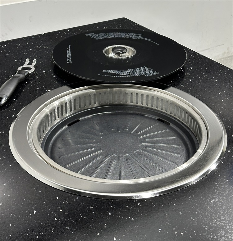 自助烤肉店大理石无烟净化烤肉桌