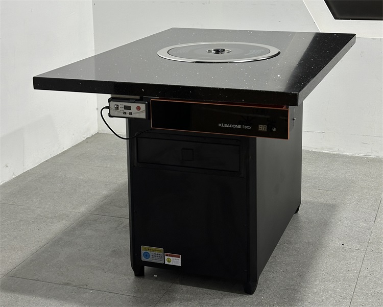 自助烤肉店大理石无烟净化烤肉桌