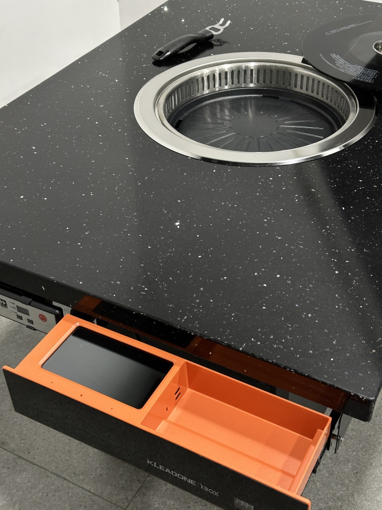 自助烤肉店大理石无烟净化烤肉桌