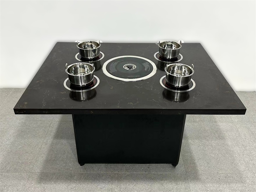 自助火锅烧烤店一人一锅无烟烤涮一体桌