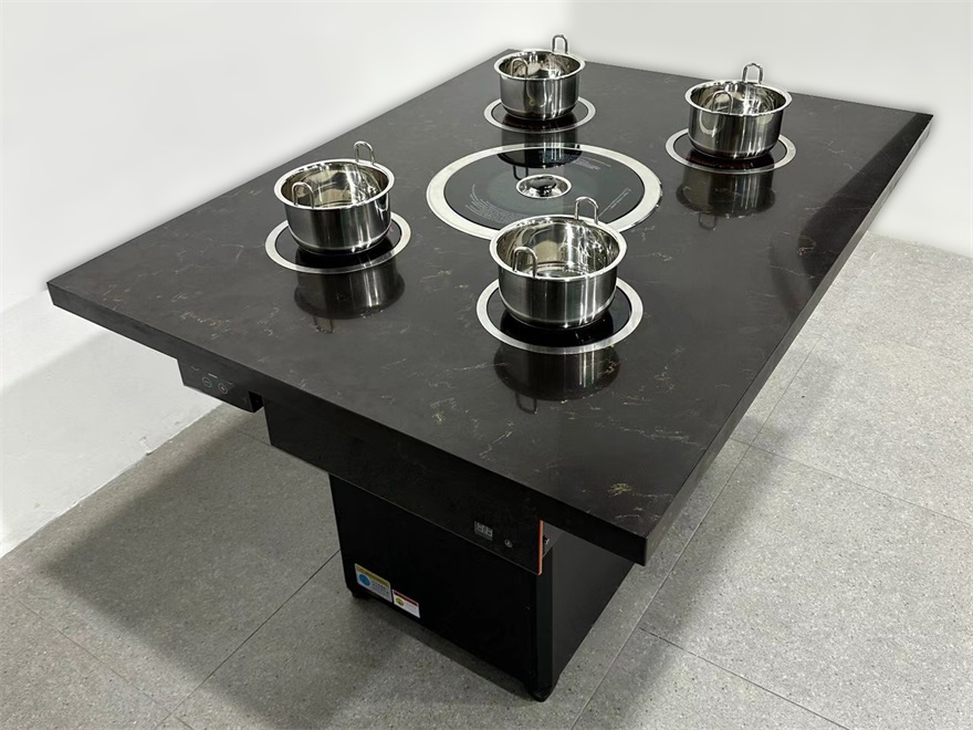 自助火锅烧烤店一人一锅无烟烤涮一体桌