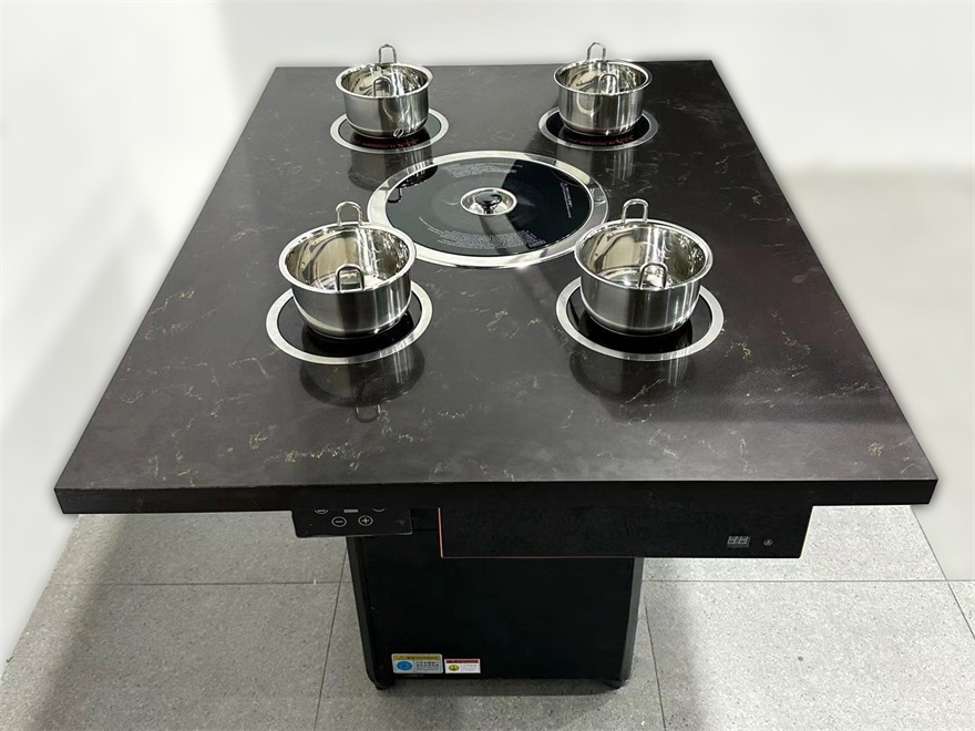 自助火锅烧烤店一人一锅无烟烤涮一体桌