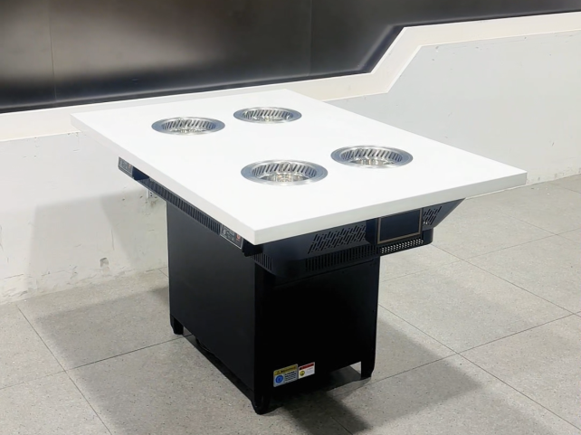 火锅店智能无烟净化大理石一人一锅小火锅桌