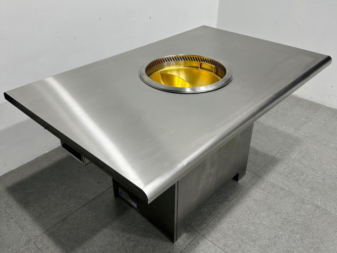 不锈钢智能无烟净化火锅桌
