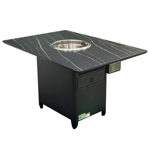 火锅店新款智能无烟自净化岩板火锅桌