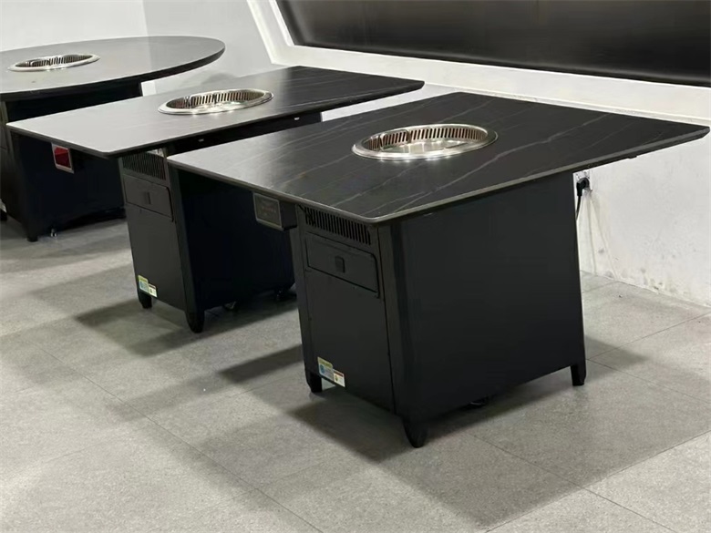 火锅店智能无烟自净化岩板火锅桌