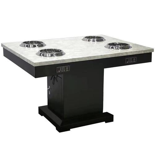 4人位大理石一人一锅无烟小火锅桌子