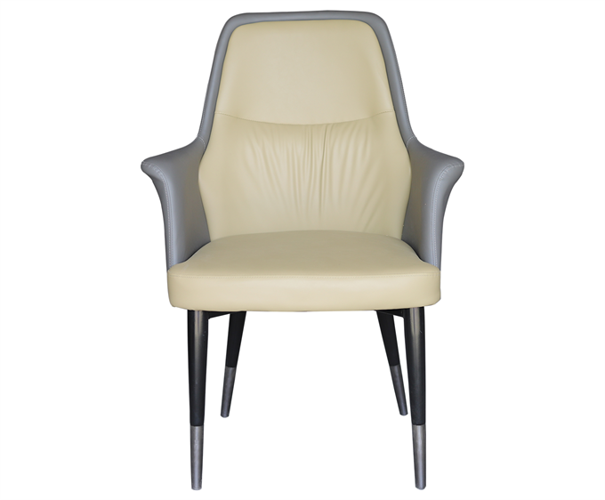 西餐厅现代简约金属扶手餐椅