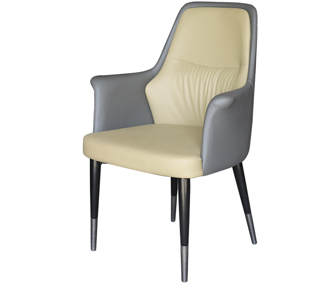 西餐厅现代简约金属扶手餐椅