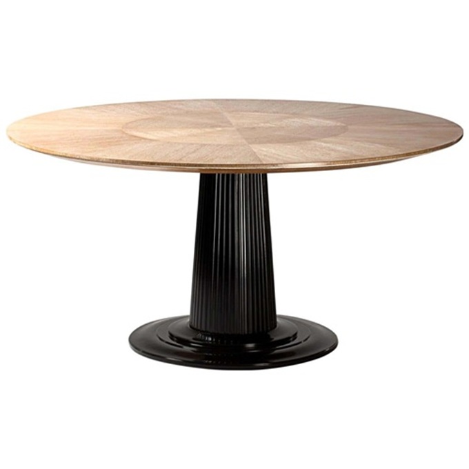 简约现代餐厅圆形西式餐桌_西餐厅创意全实木桌子