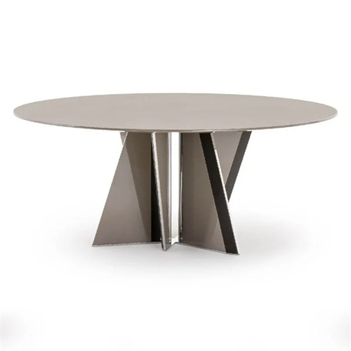 美式餐厅现代简约不锈钢餐桌