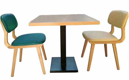 铁艺桌脚实木台面北欧风格西餐厅桌椅