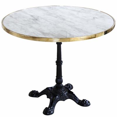 西餐厅茶餐厅大理石餐桌_不锈钢大理石圆形餐桌