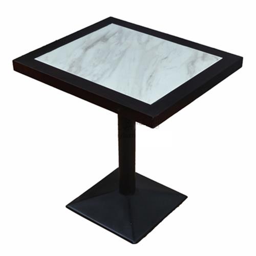 大理石西餐桌_实木包边大理石酒店高档西餐桌