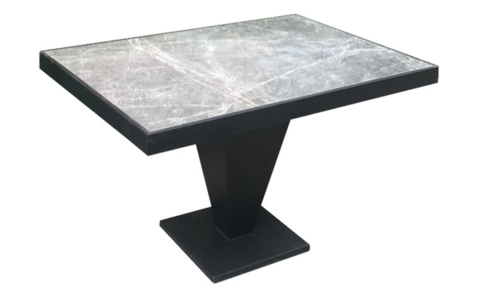 轻奢不锈钢大理石西餐桌家具