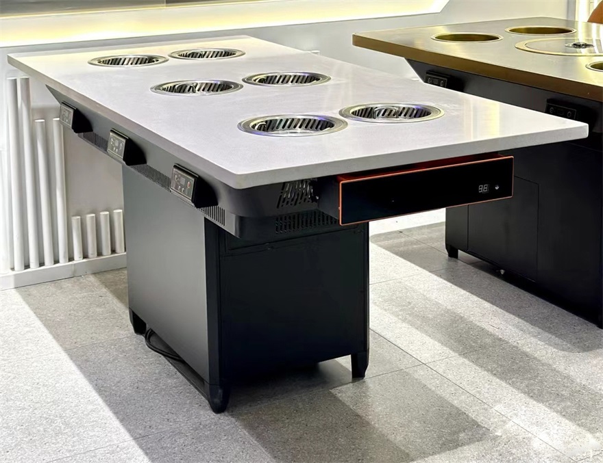 自助火锅餐厅6人位一人一锅无烟小火锅桌