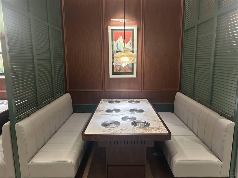 火锅店6人位一人一锅无烟净化小火锅桌