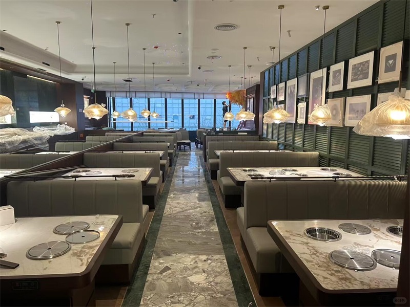 火锅店6人位一人一锅无烟净化小火锅桌