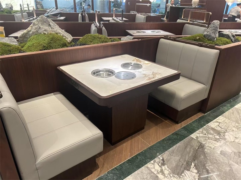 火锅店2人位一人一锅无烟净化小火锅桌