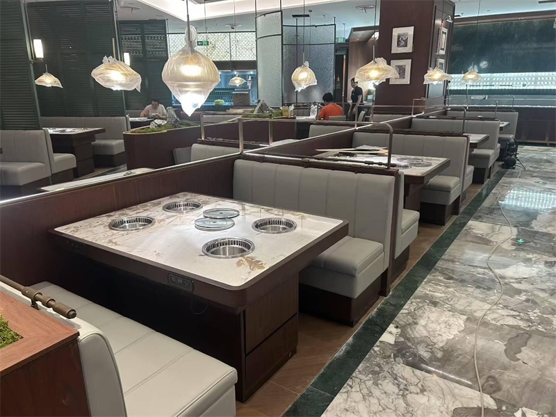 火锅店4人位一人一锅无烟净化小火锅桌