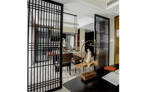 中式风格不锈钢屏风隔断