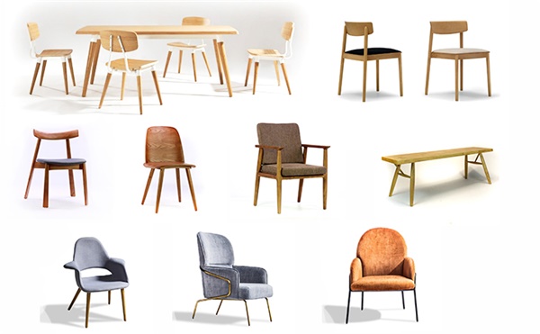 美食广场或自助餐厅桌椅