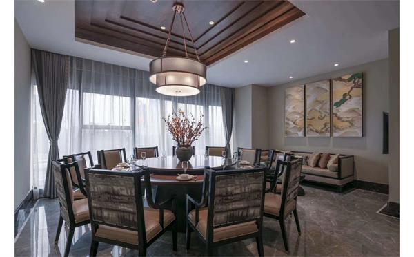 新中式餐厅设计效果图