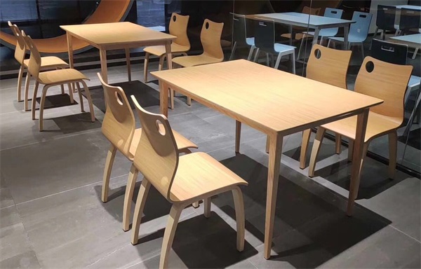 职工餐厅实木桌椅